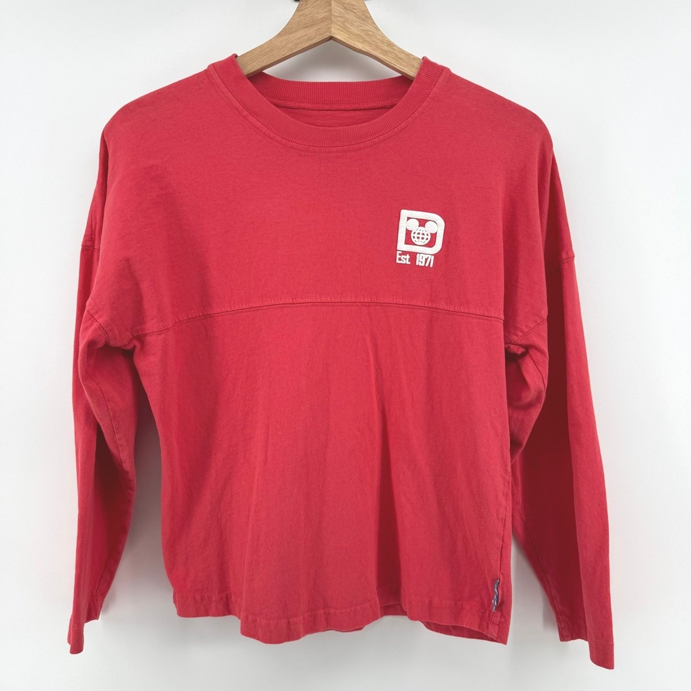 Disney Parks Spirit Jersey Large Red Salmon Walt Disney World Puff Print Shirt - Picture 3 of 6